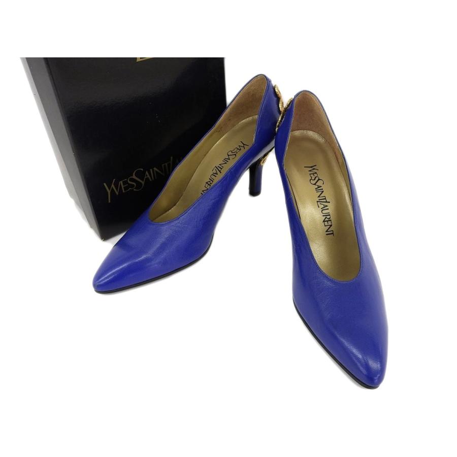 美品【YVES SAINT LAURENT イヴ・サンローラン】 ヒール装飾