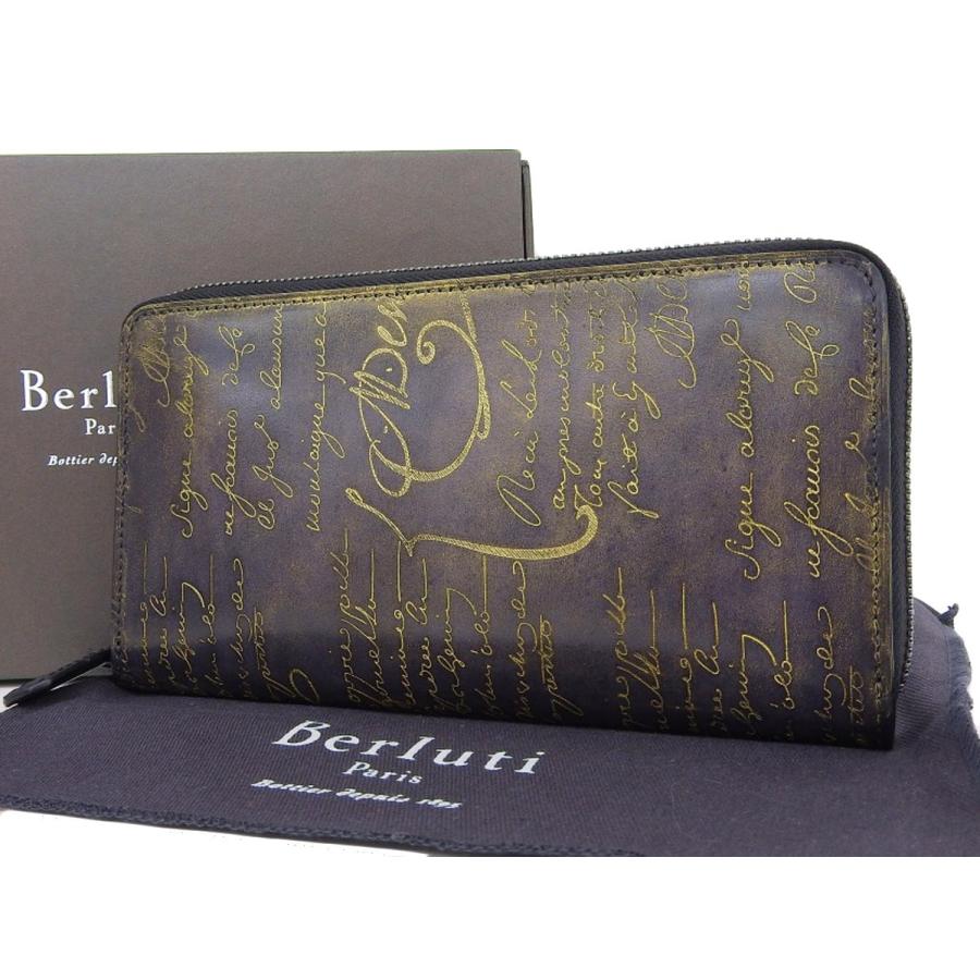 新品 Berluti ベルルッティ ゴールデンパティーヌ Itauba イタウバ ラウンドファスナー長財布 カリグラフィ 黒 ブラック 2 Www Leiebil Usa No