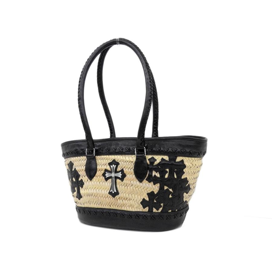 超美品 Chrome Hearts クロムハーツ Chクロスパッチ かごバッグ 籠 ストロー 黒 ブラック ショルダー トート ラージクロス F14689 ファミール 通販 Yahoo ショッピング