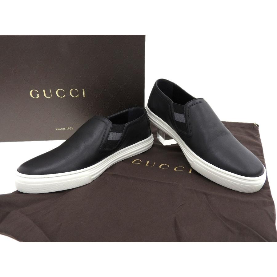 新品 Gucci グッチ レディース スリッポン レザー ブラック 黒 35 約22cm シンプル A3850 1195 F731 ファミール 通販 Yahoo ショッピング