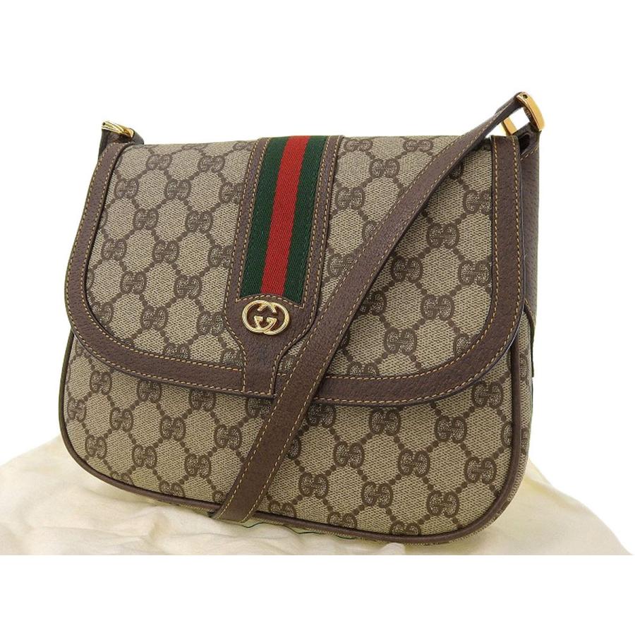 美品 GUCCI グッチ シェリーライン GGスプリーム ショルダーバッグ PVC