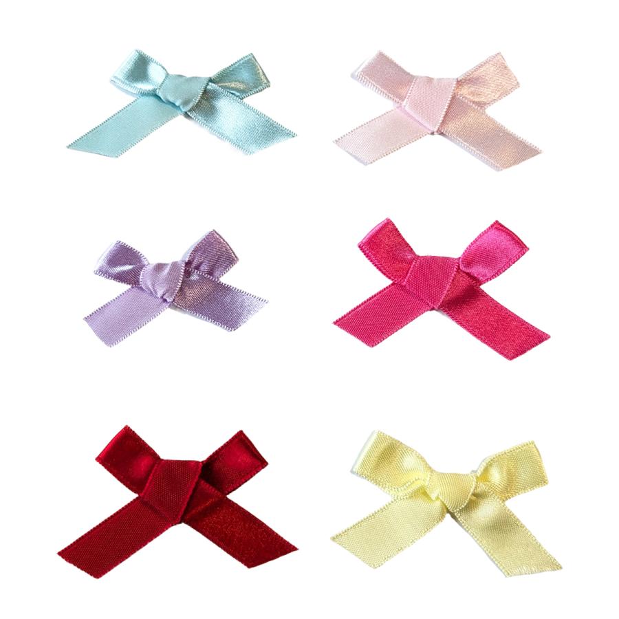 蝶リボン ナイロンサテン片面9mm 蝶結び 1個 : てづくり 手芸