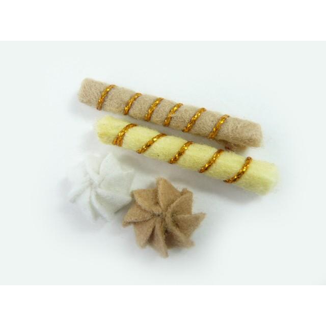 フェルト細工 フェルト小物 スイーツ チョコスティック モカ クリーム