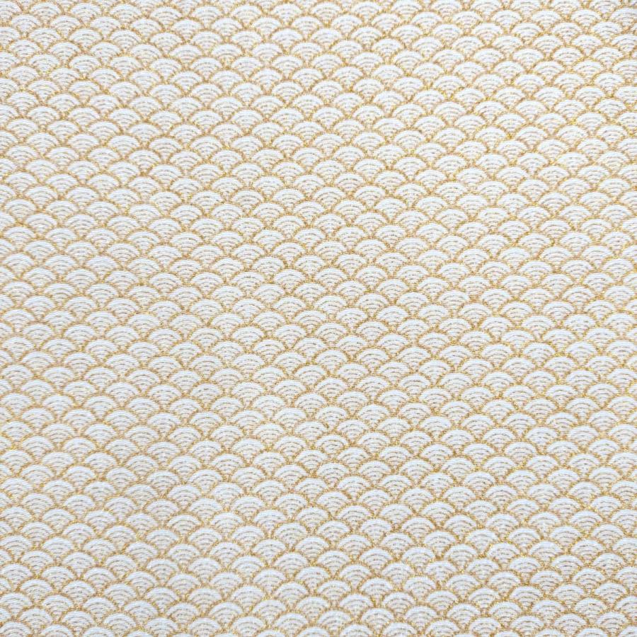 ちりめん 生地 友禅 金彩 白金 青海波 G304 10cm 髪飾りやつまみ細工に