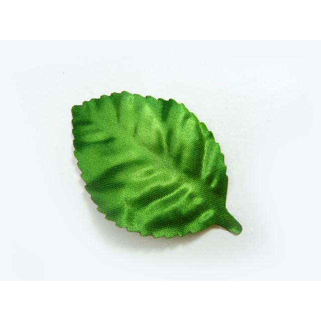 リーフ バラ M サテン緑 上質 葉のみワイヤーなし 1枚 新作製品 世界最高品質人気 造花
