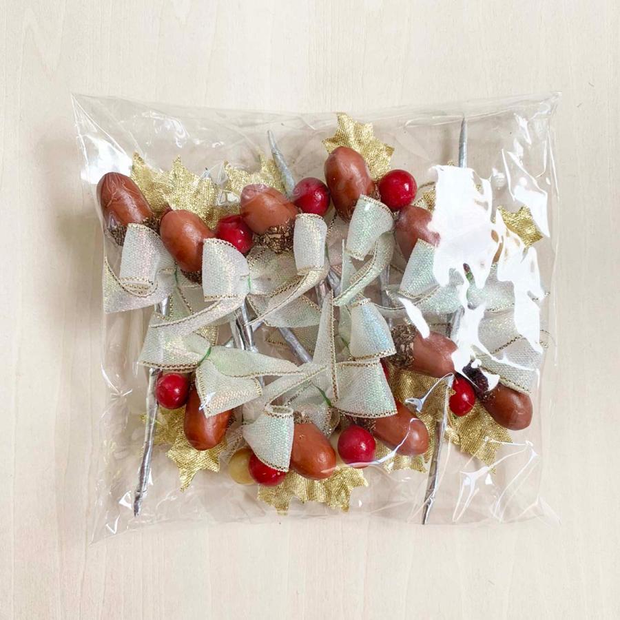 クリスマスケーキ 飾り オーナメント Fx 4 どんぐりと木の実が可愛い金のヒイラギ 10本入 Xms Kp 104 てづくり 手芸 ファミリアミア 通販 Yahoo ショッピング