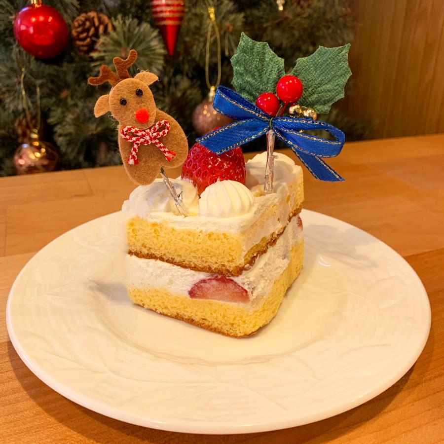 クリスマスケーキ 飾り  オーナメント FX-33 フレンチクリスマス 青のリボン (10本入) パーティー アニバーサリー ラッピング｜familiamia｜04