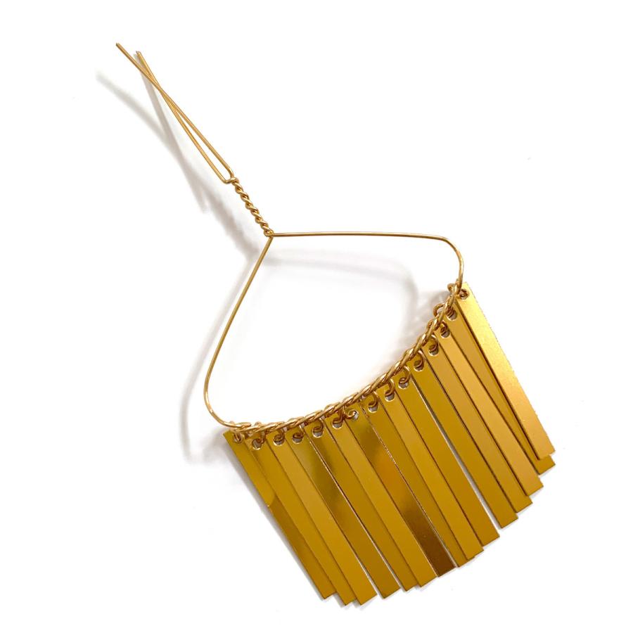 金 15枚ビラかんざし (1本) 国産 軽いアルミ製 カンザシ パーツ 金具