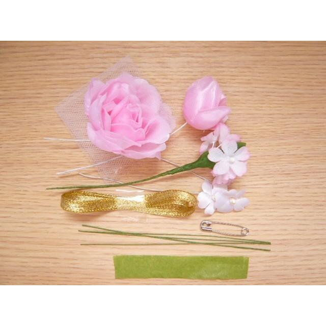 花飾り 胸花 造花 ２分の1成人式 卒業式 卒園式 入学式 金リボンとバラのコサージュキット Zry Kt 1 てづくり 手芸 ファミリアミア 通販 Yahoo ショッピング