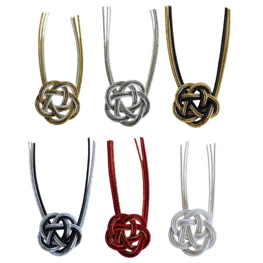 水引 平梅結び 6色（1個） ポチ袋 ラッピングやアクセサリーにも : て