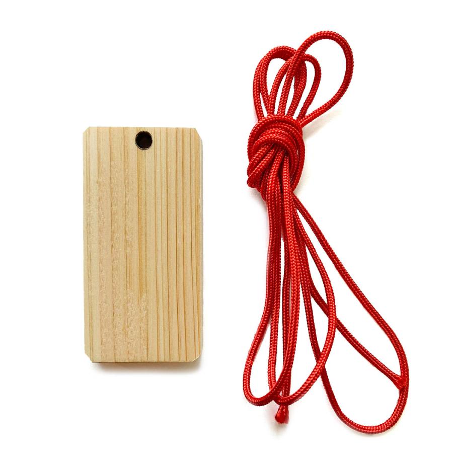 木札 無地（ひのき）（大）（木札 紐各1個） ストラップ 祭り : て