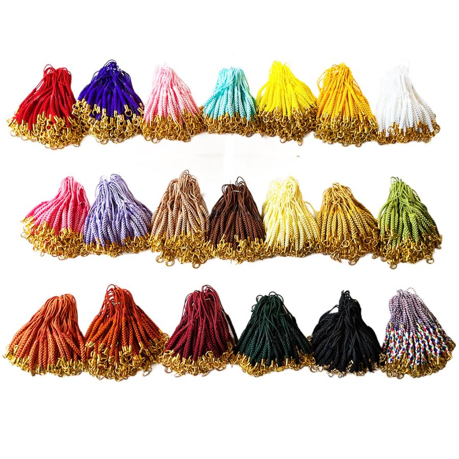 アウトレット根付紐 カツラ付 丸カン付(およそ98本から100本) 和風携帯