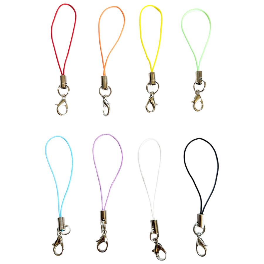 携帯ストラップパーツ キャップと二重リング（ナスカン付）銀 フックで