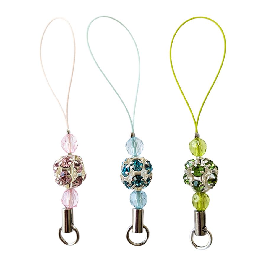 キラキラミラーボールストラップ 携帯 パーツ フィギュアや