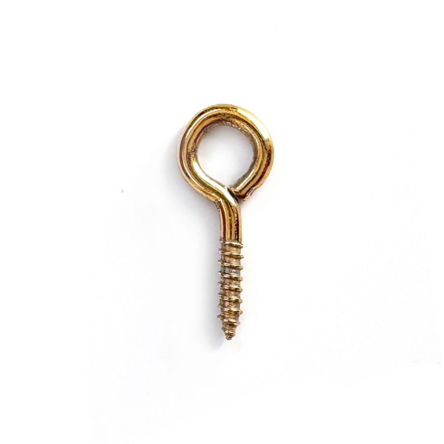 ヒートンNO12 15mm ネジ式（1本) 金 ストラップやアクセサリーや