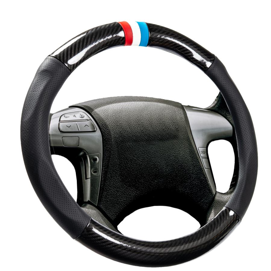 ハンドルカバー 車 普通車 軽自動車 カーボン調 ステアリングカバー 直径38cm Mサイズ おしゃれ FC ファミクリ O型 Ｄ型 |  | 13