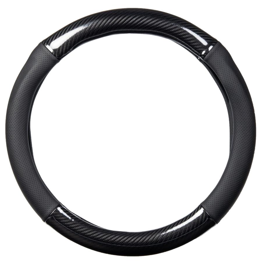 ハンドルカバー 車 普通車 軽自動車 カーボン調 ステアリングカバー 直径38cm Mサイズ おしゃれ FC ファミクリ O型 Ｄ型 |  | 14