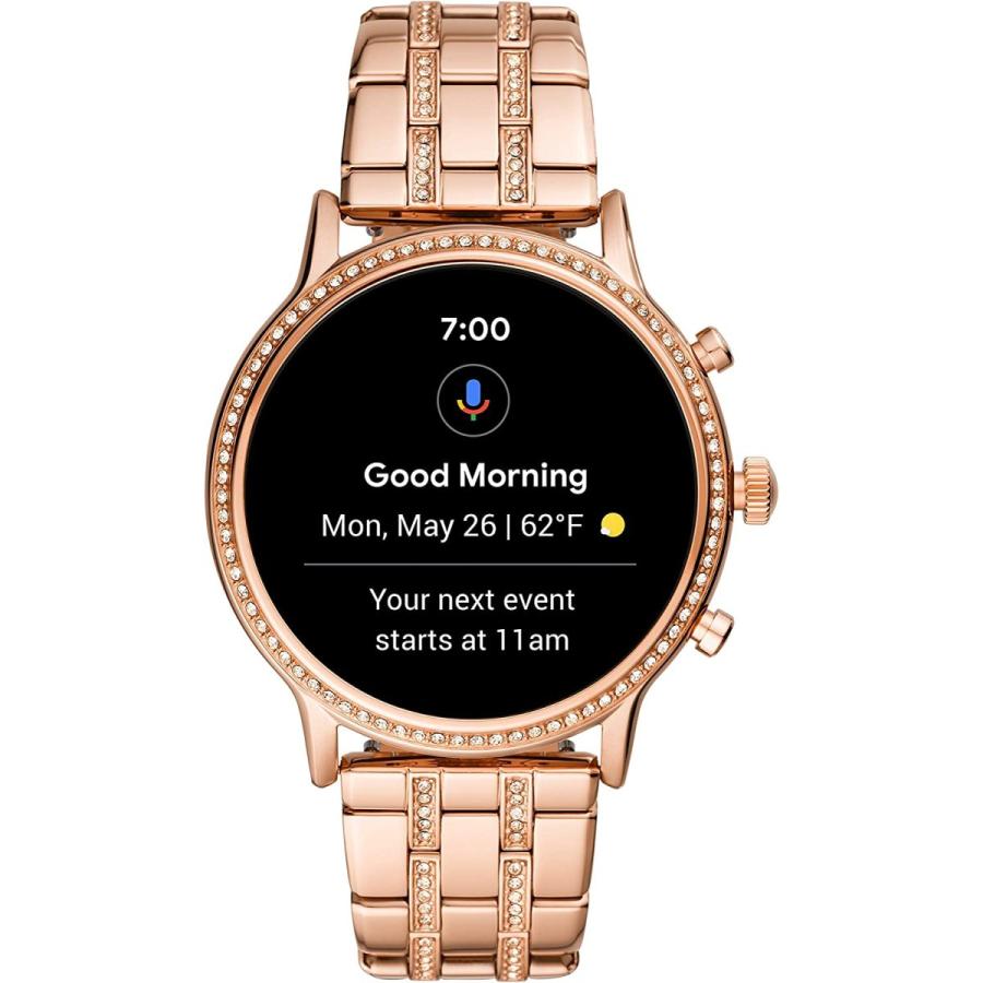 FOSSIL スマートウォッチ ゴールド デジタル腕時計 ストーン付き FOSSIL スマートウォッチ ゴールド デジタル腕時計 ストーン付き