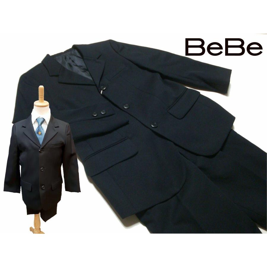 BeBe（ベベ） ブラックフォーマル スーツ ジャケット ハーフパンツ 卒