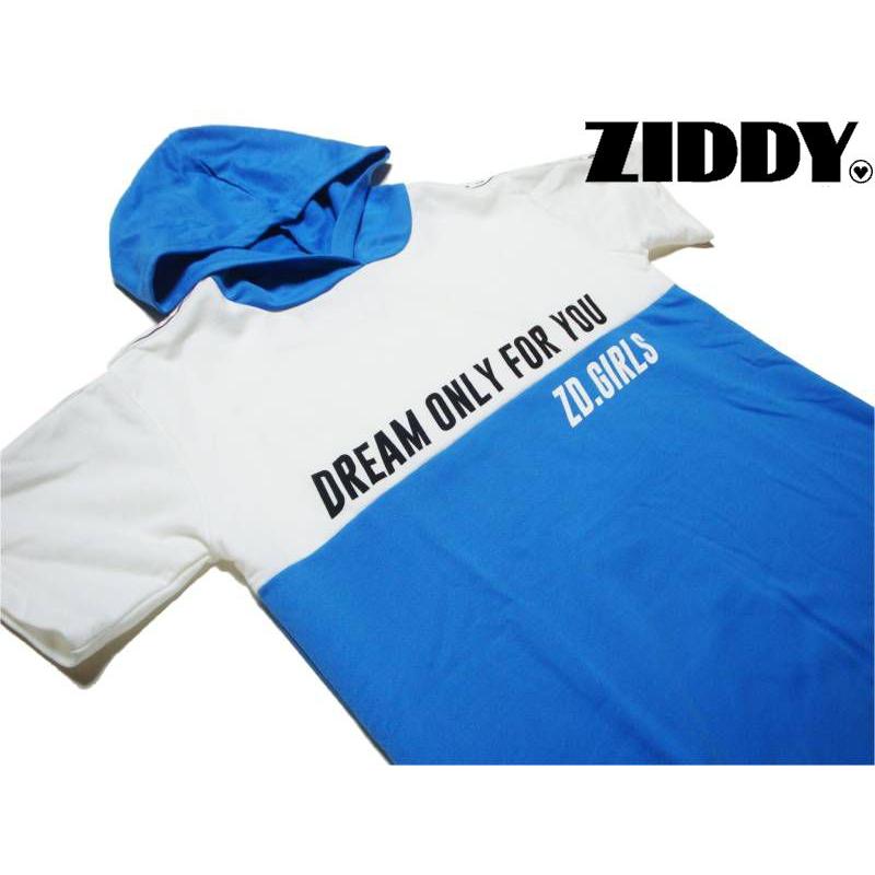 再値下げしました ZIDDY ワンピース 半袖 フード付き ジュニアサイズ 