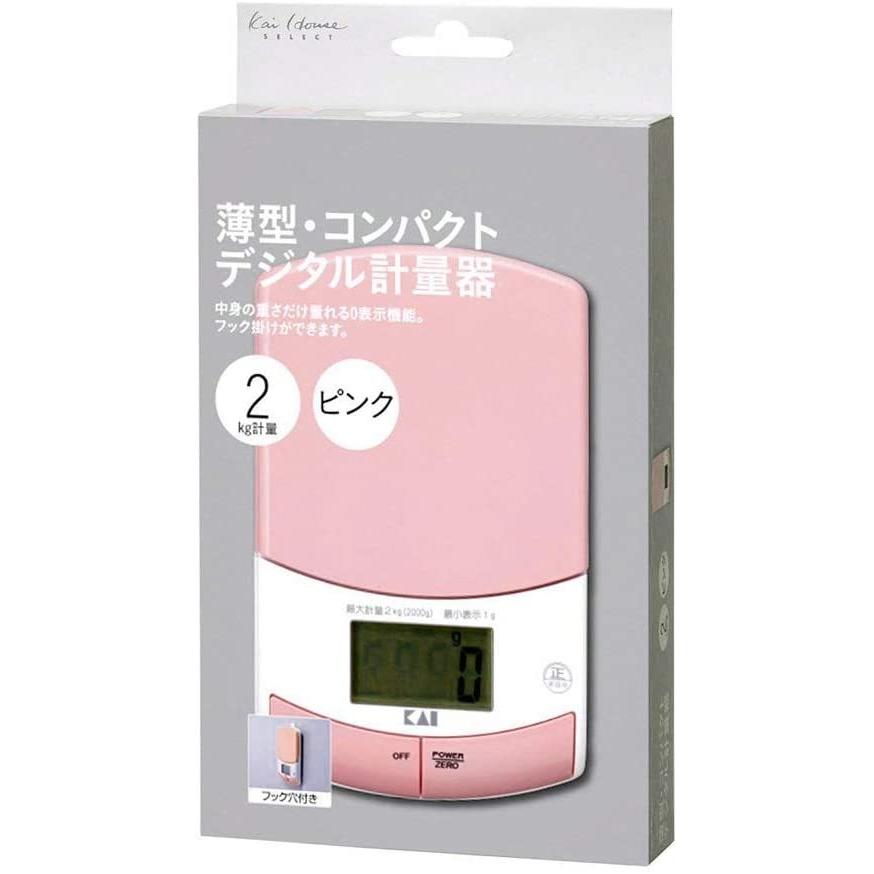 薄型デジタル計量器 2kg用 ピンク｜family-seikatsukan-y｜08