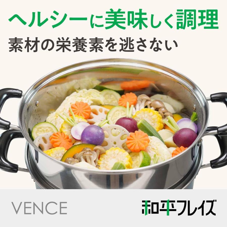 和平フレイズ 二段蒸し器 ヴェンセ 30cm ガラス蓋付 IH対応 和平フレイズ 二段蒸し器 ヴェンセ 30cm ガラス蓋付 IH対応