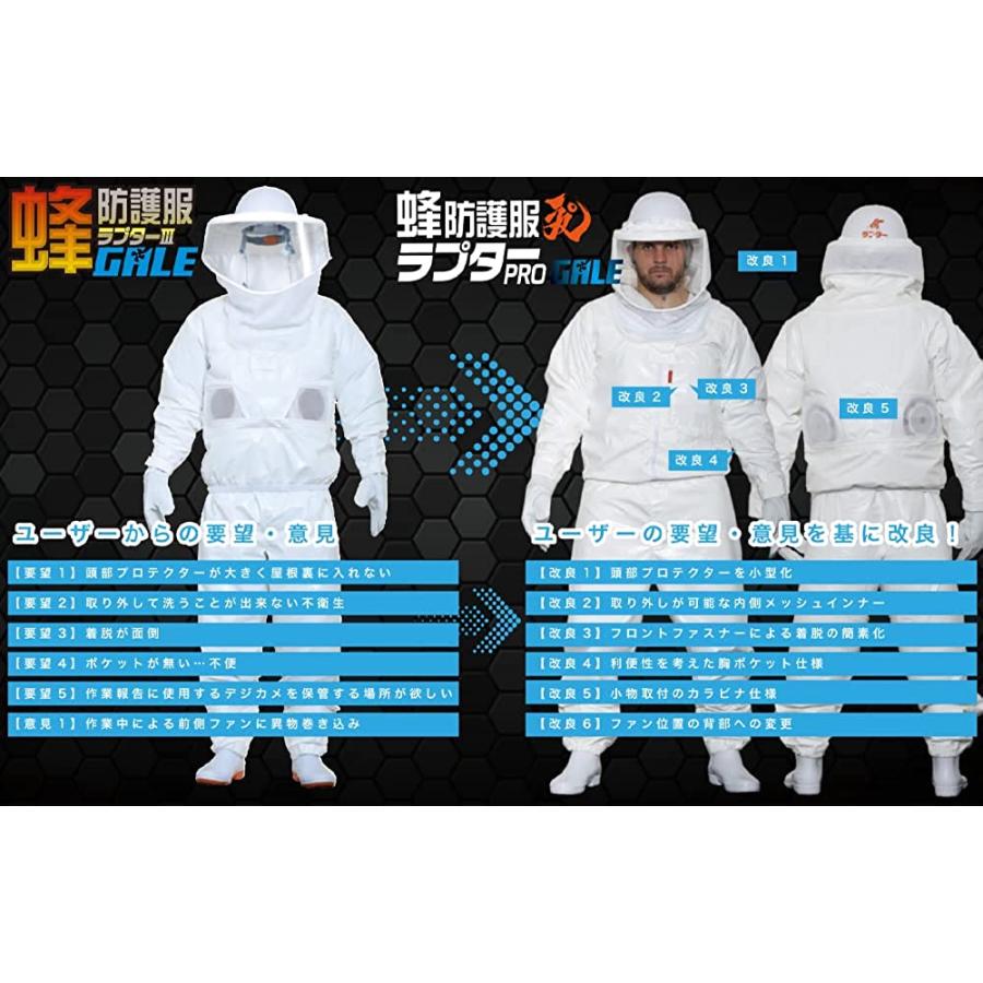 空調ファン付 蜂防護服 ラプターPRO GALE V-2200 蜂の巣 駆除 ディック
