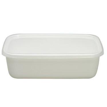 【ばら】野田琺瑯 レンタングル深型 保存容器（WRF-L） 野田琺瑯（noda horo） レクタングル深型 シール蓋付 Lサイズ WRF-L