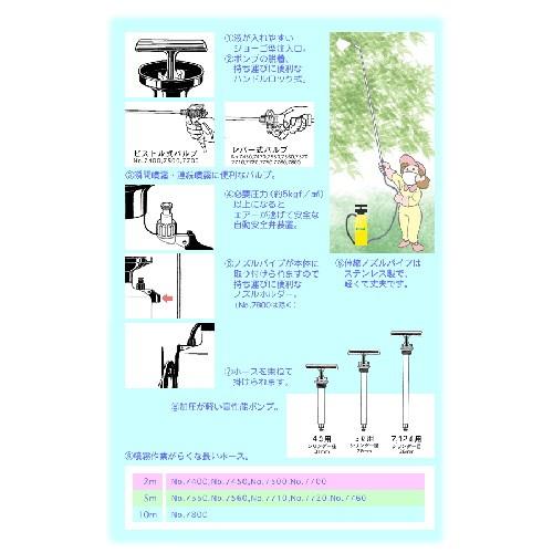 フルプラ　ダイヤスプレー　12L用　2頭式　最長3m伸縮ノズル(4段式)付　No.7800