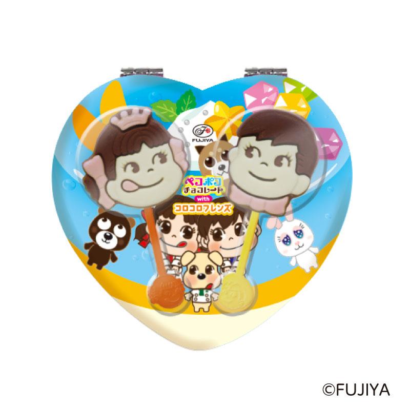 不二家（FUJIYA） 公式 コロコロフレンズ ハートミラー 2本ペコポコ