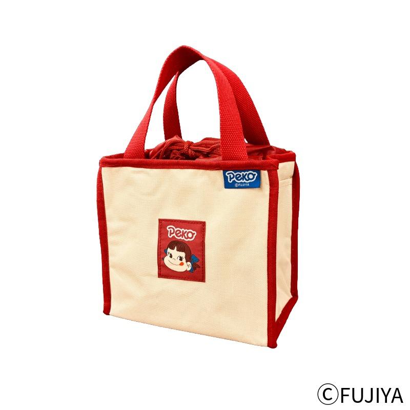 不二家（FUJIYA） 公式 保冷 保温 巾着型ランチバッグ ペコちゃん