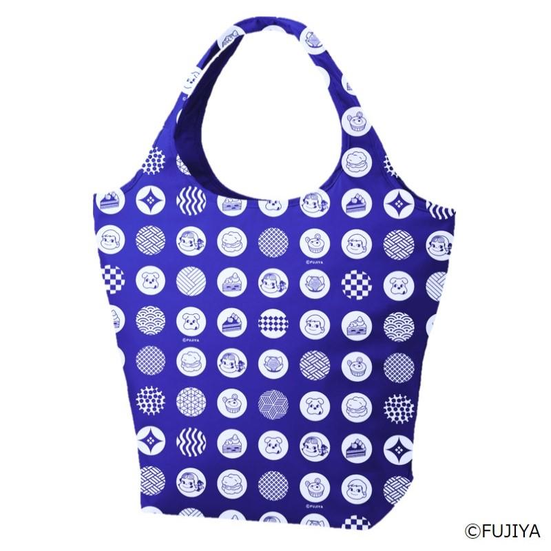 不二家（FUJIYA） 公式 ペコちゃん保冷エコバッグ 和柄 ペコちゃん