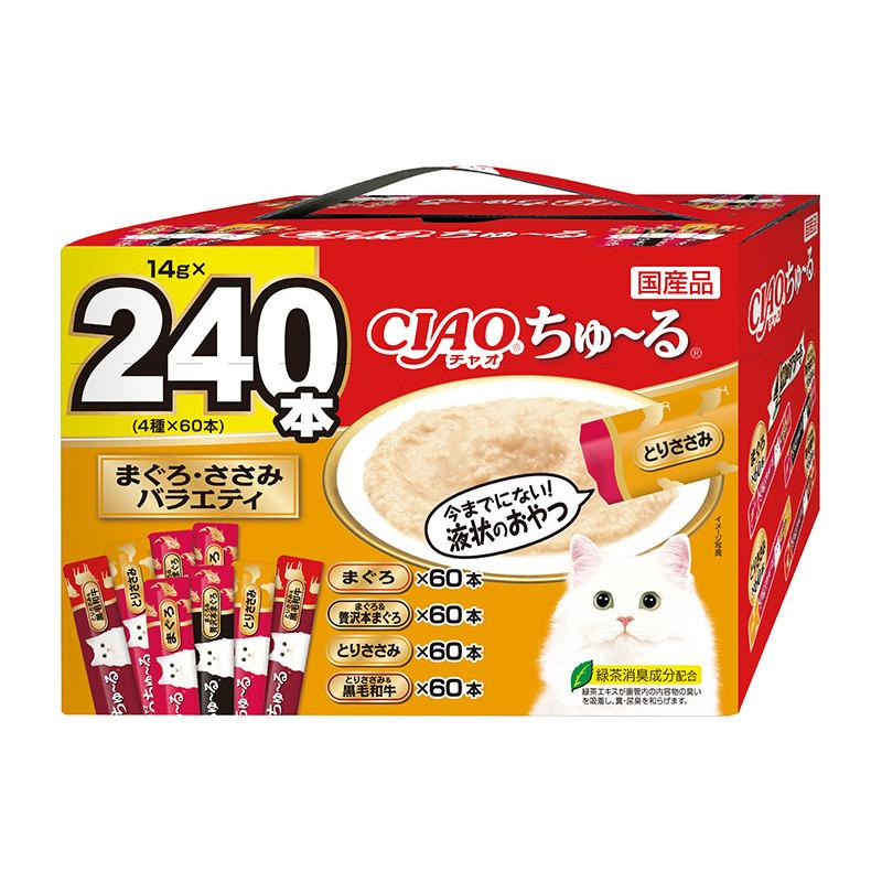 CIAO ちゅーるまぐろ・ささみ・贅沢パラエティ 他　320本セット CIAO（いなばペットフード） いなば CIAO ちゅ〜る まぐろ・ささみ