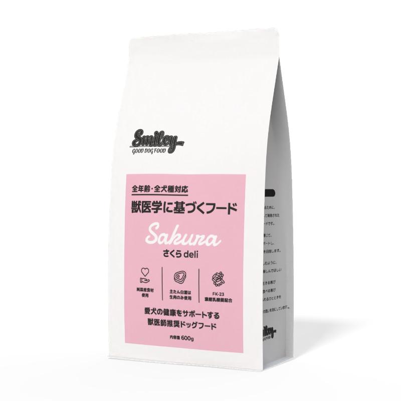 スマイリー　さくらデリ ドッグフード 600g×４袋 Smiley キックス スマイリー さくらdeli 600g (67500621) : ペット