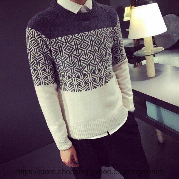 メンズファッション 送料無料 非冷凍品同梱不可 クルーネック セーター メンズ ボーダー ニット セーター 定番 長袖 秋冬 新作 秋服 冬服 秋 冬 レッド ブルー グレー Qxp27ody4x Www Boulevardrestaurants Com