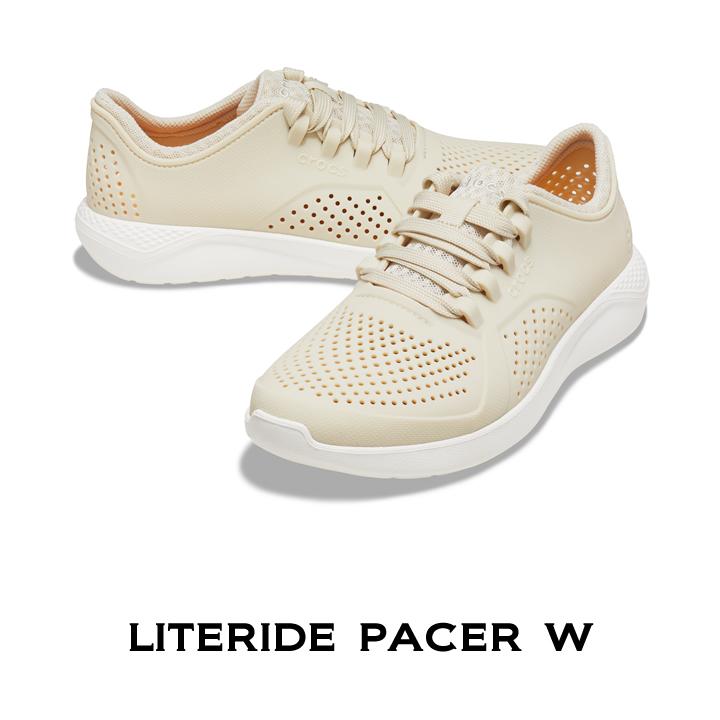 クロックス Crocs レディース スニーカー Literide Pacer Ws ライトライド ペイサー ウィメン スタッコ 5234 160 6500 Crocs正規販売代理店 Fam 通販 Yahoo ショッピング
