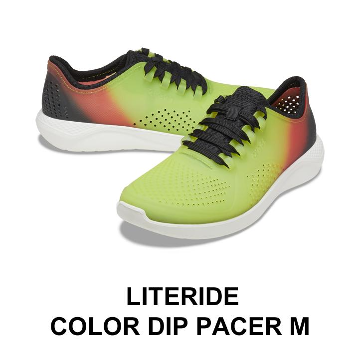 クロックス メンズ S Literide Color Dip Pacer Ms ライトライド カラーディップ ペイサー メン ライムパンチxaホワイト 6557 3t4 Crocs正規販売代理店 Fam 通販 Yahoo ショッピング