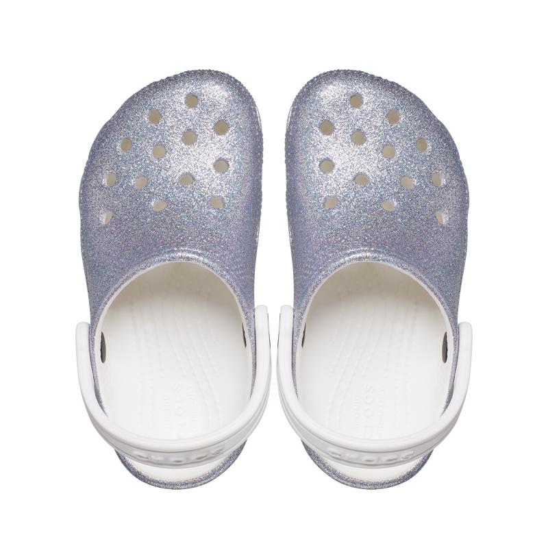 クロックス crocsClassic Glitter グリッター Clog K K クラシック クロッグ ホワイト×マルチ|## キッズ、ジュニアシューズ ◇クロックス crocsClassic Clog T クラシック クロッグ T ブラック|☆