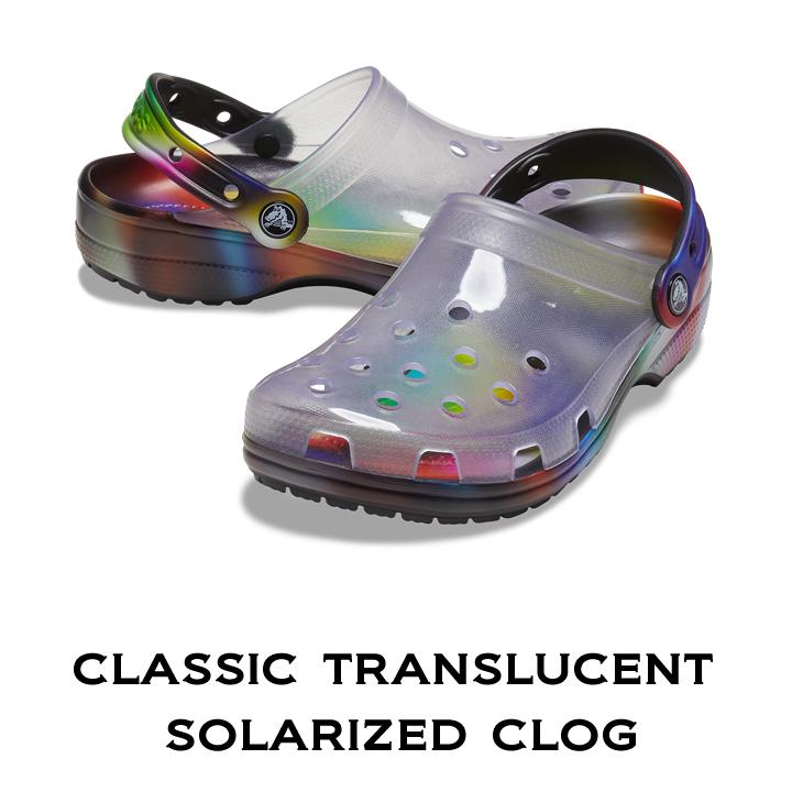 クロックス crocs 大割引 メンズ レディース サンダル Classic Translucent ブラック ソーライズ Clog トランスルーセント Solarized クロッグ クラシック 出産祝い