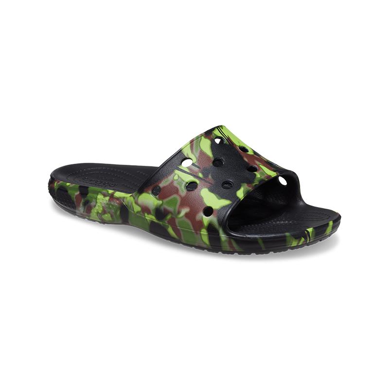 クロックス crocs【メンズ レディース サンダル】Classic Crocs Spray Camo Slide/クラシック クロックス スプレイ カモ スライド/ブラック｜##｜famshoe｜06