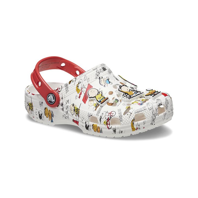 クロックス crocs【キッズ サンダル】Peanuts Classic Clog K/ピーナッツ クラシック クロッグ K /ホワイト×マルチ/スヌーピー｜##｜famshoe｜06