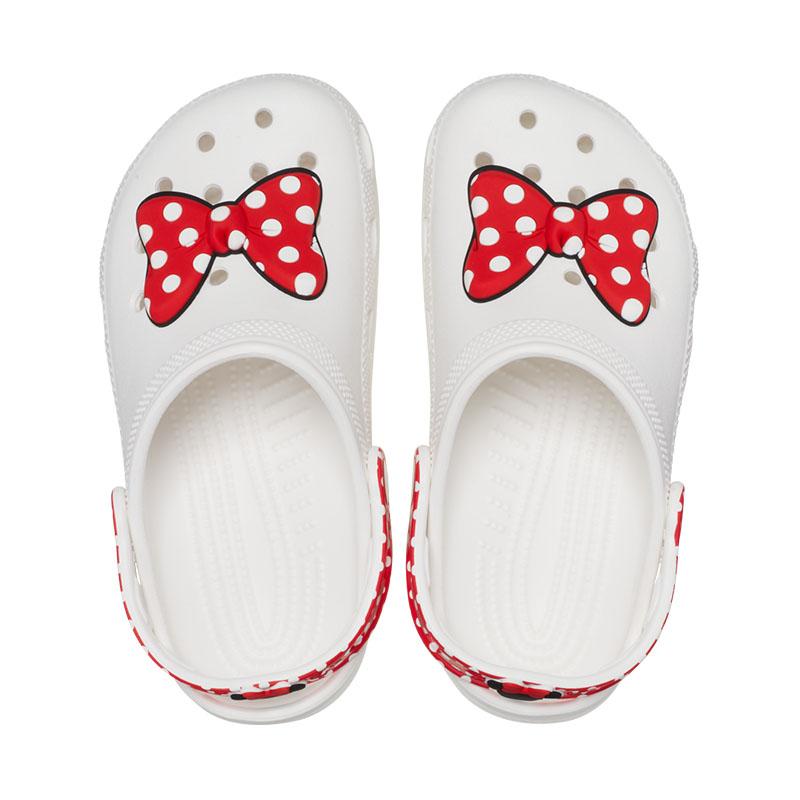 クロックス crocs【キッズ サンダル】Disney Minnie Mouse Classic Clog T/ディズニー 「ミニー マウス」 クラシック クロッグ トドラー/ホワイト×レッド｜☆｜famshoe｜03