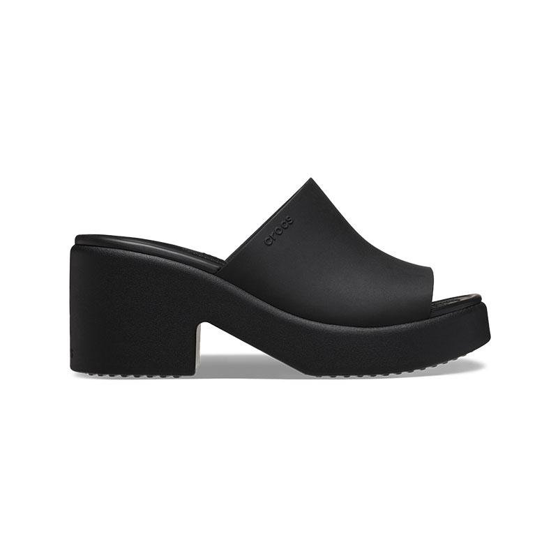 クロックス crocs【レディース サンダル】Brooklyn Slide Heel /ブルックリン スライド ヒール/ブラック×ブラック｜●｜famshoe｜04