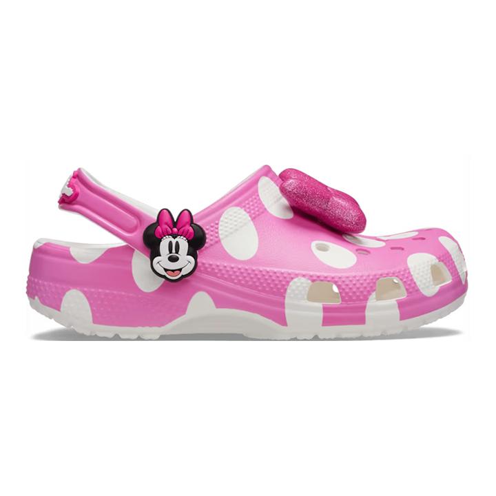 クロックス crocs【キッズ サンダル】Minnie Mouse Classic Clog T/「ミニーマウス」クラシック クロッグ トドラー(〜17.5cm）｜の画像