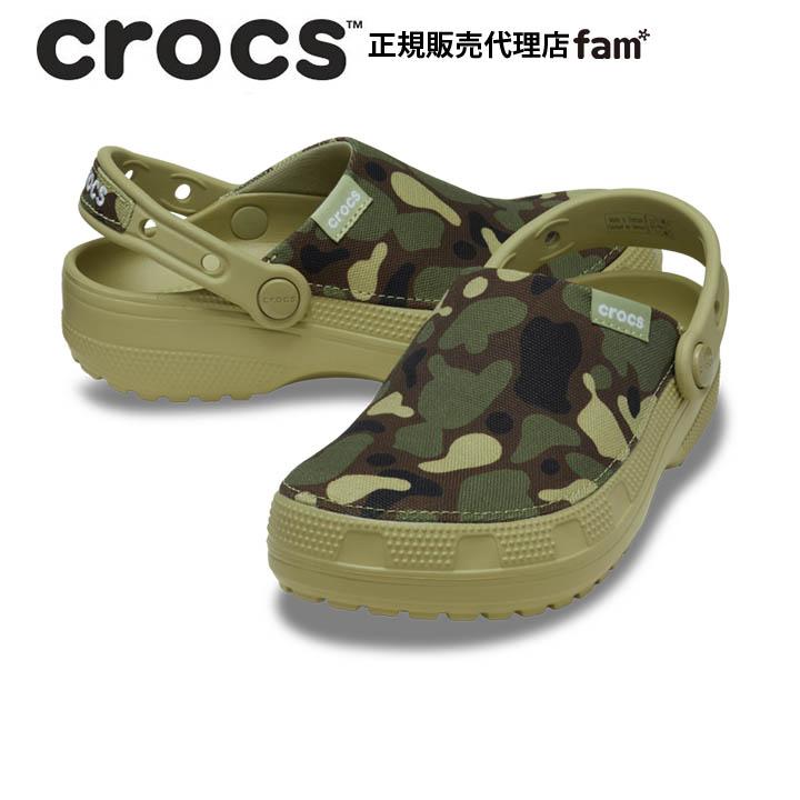 MONCLER 迷彩 エンボス ビッグロゴ カモ柄 シャワーサンダル グリーン crocs（クロックス） crocs【メンズ レディース サンダル】Crafted