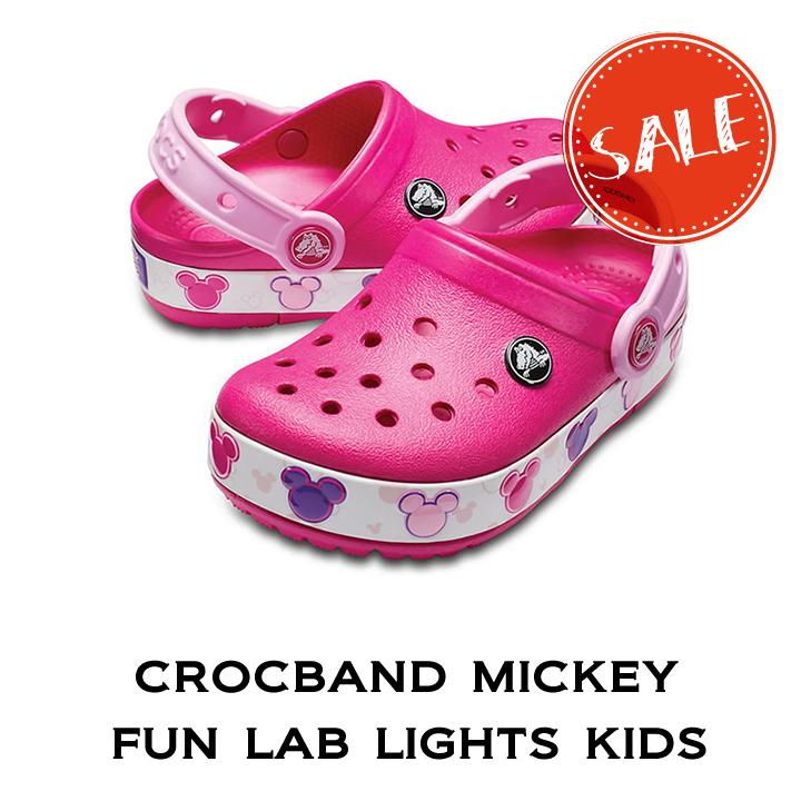 【クロックス キッズ】crocband mickey fun lab lights kids/クロックバンド ミッキー ファンラブ ライツ