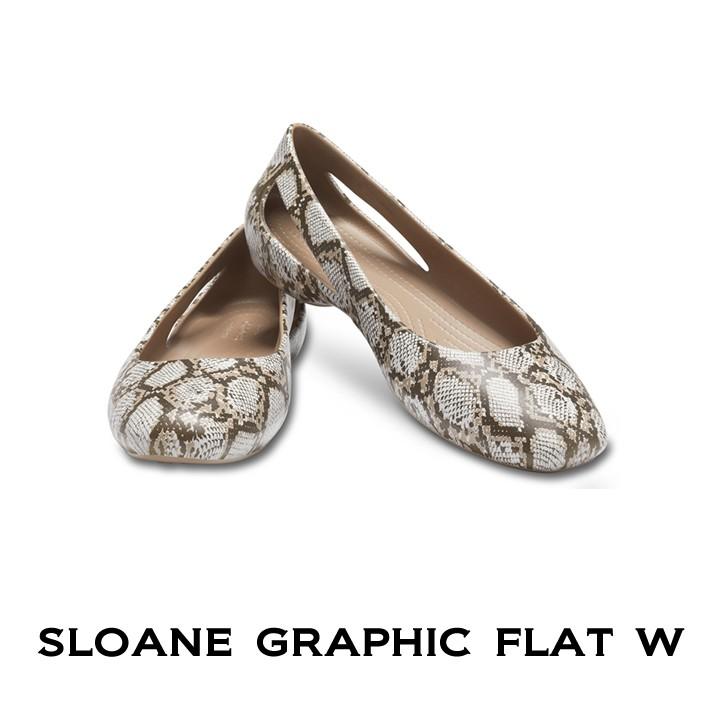 women's crocs sloane graphic flat