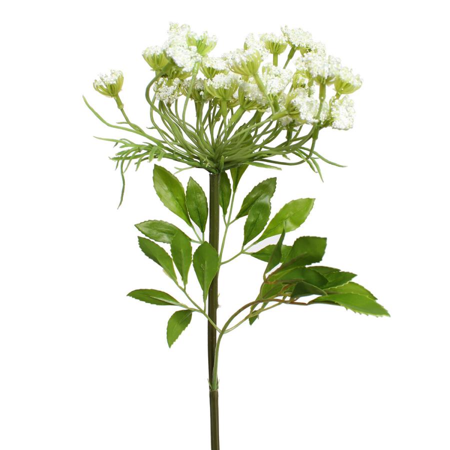 フェイクフラワー レースフラワー　ホワイト 造花 1セット（6点） 7594880