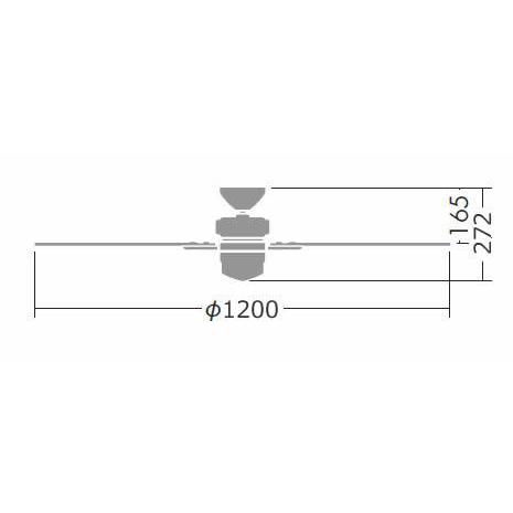 即日発送 長期保証 薄型 軽量 ダイコー シーリングファン DJE-045の画像