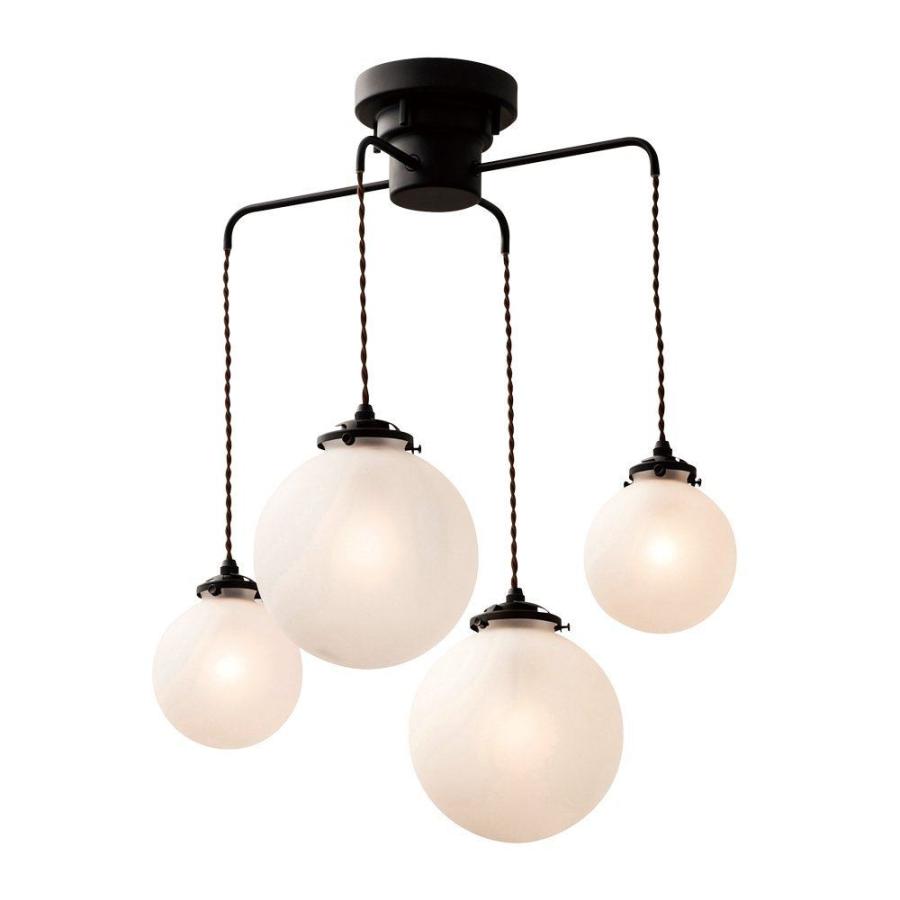 簡易取付 電球色] フロスト 4灯 | インターフォルム製ペンダントライト